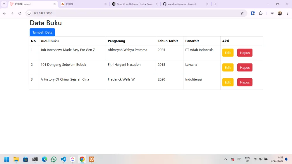 Panduan Lengkap Cara Membuat Aplikasi Crud Dengan Laravel 10 Untuk Pemula
